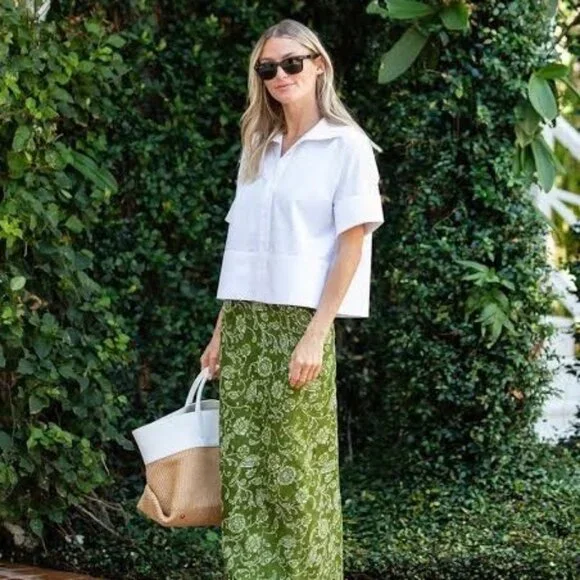 Julia Amory Antibes Shirt White S French Cuff Button Down Sold Out - Picture 1 of 6